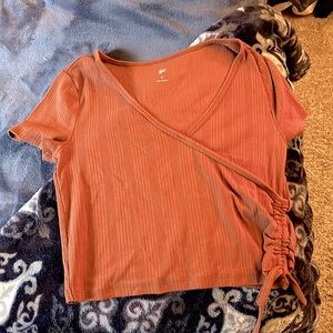 Orange crop top